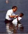 Baptism in a lake