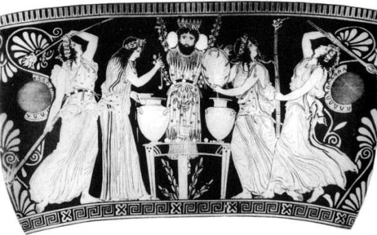 Woman offering a libation (vase)